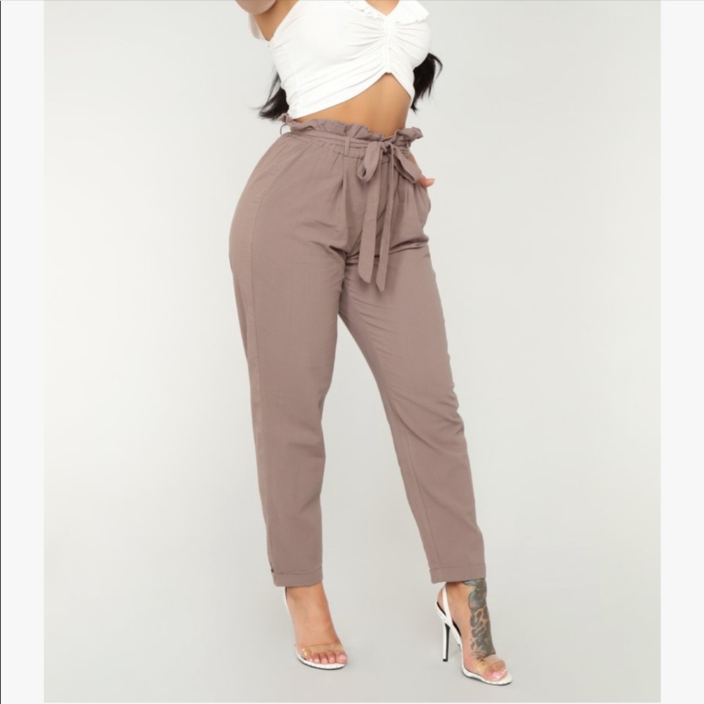 AF Studio high waist tie belt pants sz: XL NWT